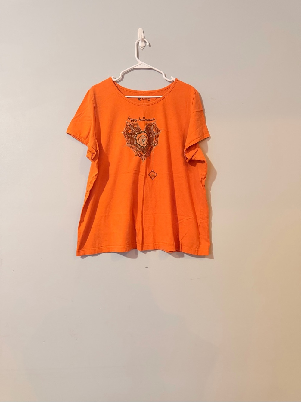 Holiday Editions Orange Halloween Graphic Short-Sleeve Tee